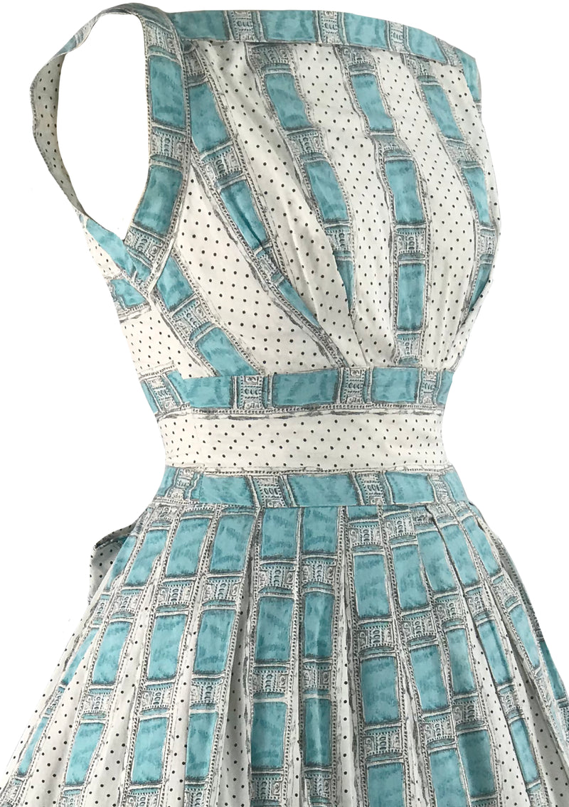 Vintage 1950s Trompe L'Oeil Ribbon & Lace Dress - New!