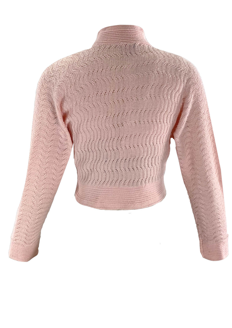 Pretty Vintage 1950s Pink Knit Bolero- New!