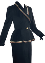 Sophisticated 1950s Designer Lilli Ann Black Suit- New!