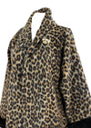 Vintage 1960s Faux Leopard Car Coat - New!