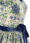 Original 1950's Pink & Blue Floral Day Dress - New!