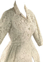 Stunning Vintage 1950s Cream Lace Peplum Jacket - NEW!