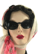 Black Cats Eye Repro 1950s Sunglasses - New!