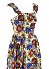 Vintage 1940s Red & Blue Rayon Sundress- New!