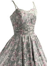 Vintage 1950s Asian Print Cherry Blossom Dress - New!