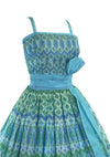 1950s Peacock Plaid Silk Organza Party Dress  - New!