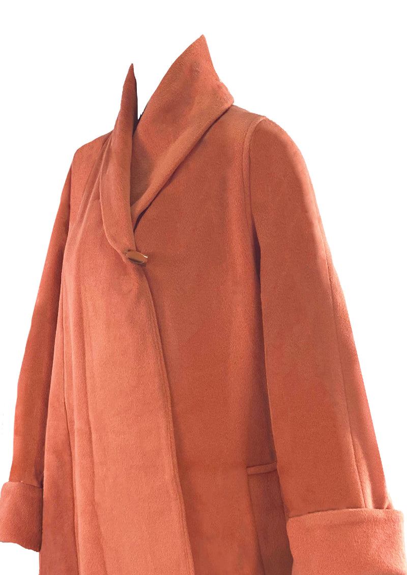 Vintage Hilary Bradley Designer Coral Cashmere Coat- NEW!