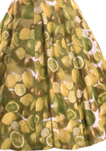 1950s Lemons & Limes Novelty Print Skirt  - New!