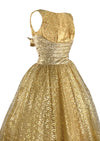 Vintage 1950s Gold Lace Dress with Lamé - New! (SOLD)