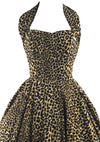 Sensational Wild Cat Cotton Dress 1980s does 1950s- New!