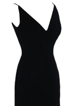 Late 1950s Early 1960s Black Velvet Mermaid Gown- New!
