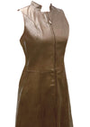 Vintage 1960s Chocolate Brown Vinyl Mod Dress - NEW!