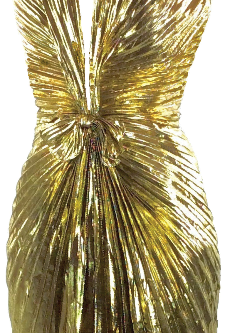 Amazing Travilla Designer Gold Marilyn Gown  - New!