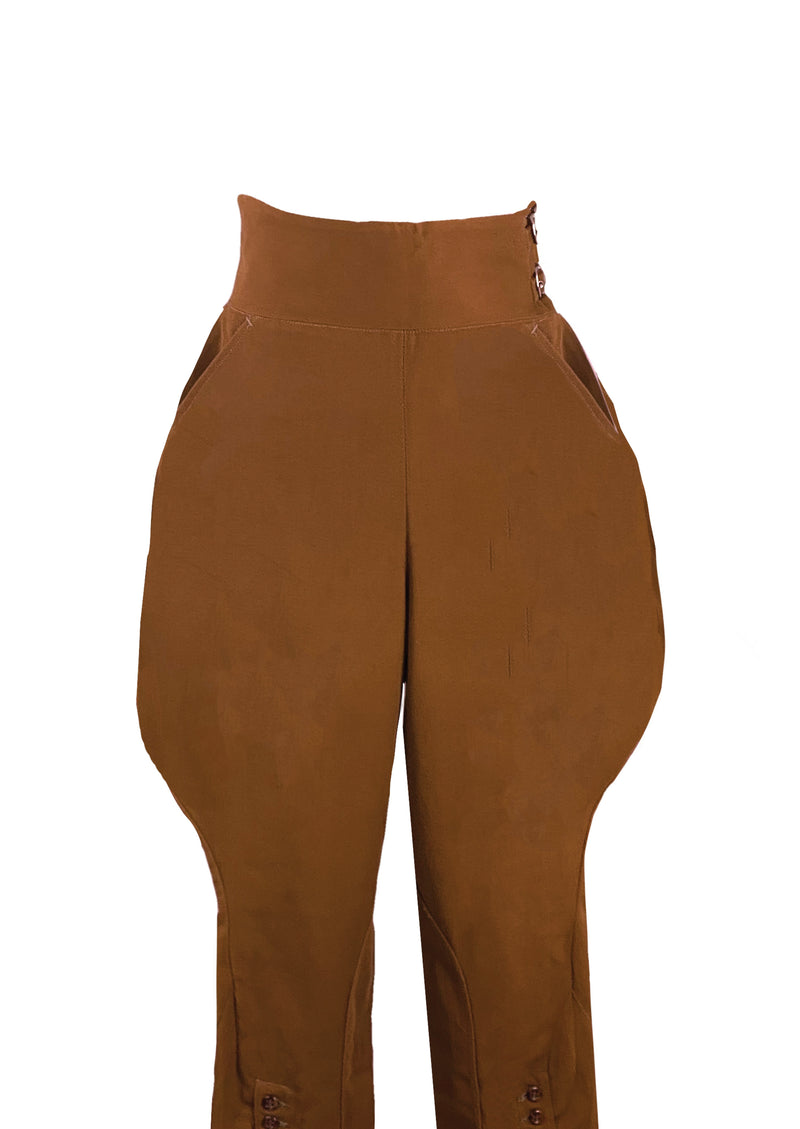 Vintage 1930s Tawny Brown Jodhpurs Riding Breeches- New!