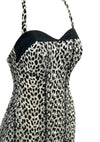 Deadstock 1950s Leopard Print Cotton Swimsuit- New!