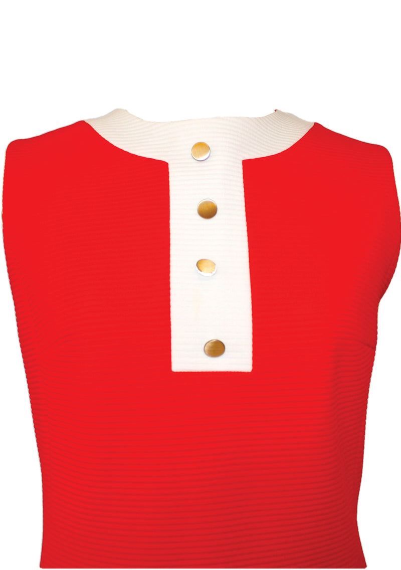 Original Couture 1960s Red & White Lilli Ann Ensemble - New!