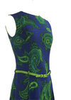 Vintage 1960s Paisley Linen Mod Mini Dress - New!