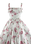 1950s Muted Pink Roses Floral Sundress- New!