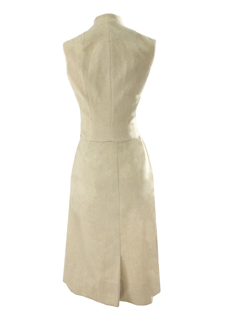 Vintage 1940s Cream Wool Three Piece Suit- NEW!