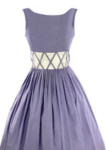 Sweet Late 1950s Aldens Label Lavender Cotton Dress- New!