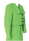 Vintage 1960s Lime Green & Navy Designer Ensemble - New!