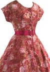 Vintage 1950s Impressionist Print Cotton Dress- New!
