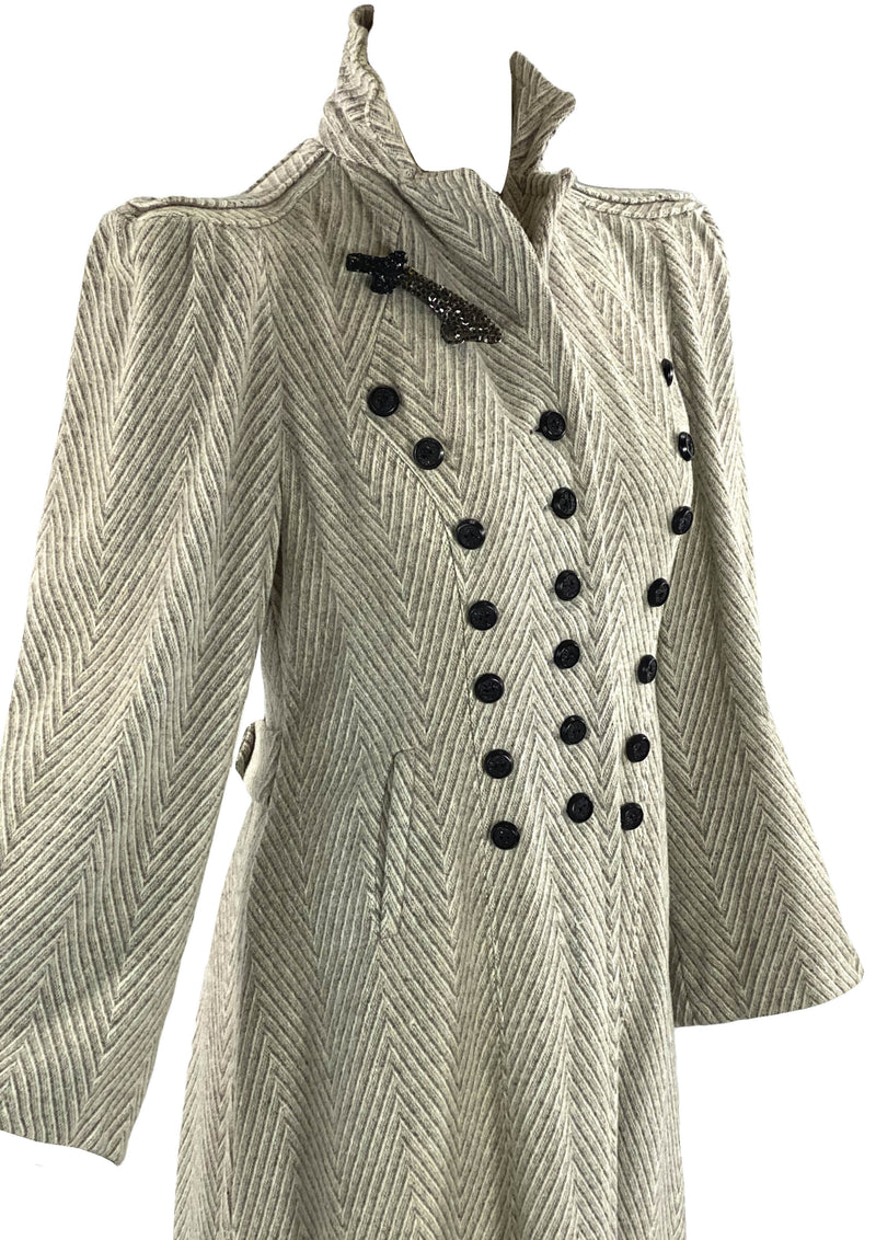 Fabulous Late 1930s to Early 1940s Flecked Wool Coat- New!