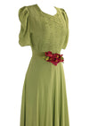 Stunning 1930s Crepe Chiffon Party Maxi Dress - New!