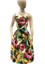 Early 1960s Vibrant Poppies Dress  - New!