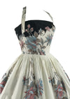 Vintage 1950s Floral Halter Border Print Dress- New!