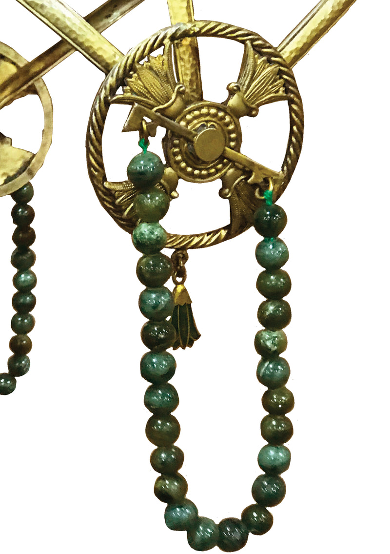 Circa 1920 Egyptian Revival Brass Headpiece- New!