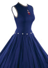 Vintage Late 1950s Designer Cotton Sailor Dress - NEW!