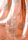 1950's Pink Draped & Embroidered Satin Party Dress - New!