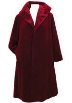 Vintage Late 1950s to Early 1960s Burgundy Coat - NEW!