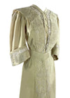 Spectacular 1900s Embroidered Cream Wool Coat- New!