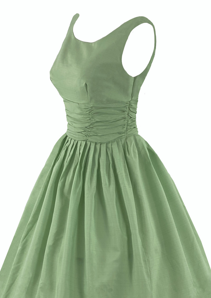Late 1950s Early 1960s Apple Green Dress- NEW! Coutura Vintage Late 1950s Early 1960s Apple Green Dress- NEW! Coutura Vintage