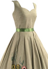 Vintage 1950s Marjorie Montgomery Applique Dress- New!