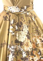 Vintage 1950s Golden Floral Bouquet Skirt - New!