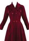 Stunning 1940s Merlot Colour Wool Coat- New!