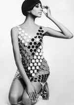 Iconic Paco Rabanne Space Age Designer Party Dress - New!