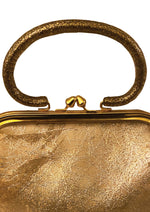 Late 1950s to Early 1960s Gold Glitter Vinyl Purse - NEW!