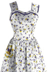 Late 1950s Garden Theme Novelty Print Dress- New!