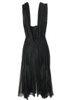 1950s Black Designer Black Silk Chiffon Cocktail Dress - New!