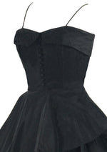 Spectacular 1950s Black Taffeta Designer Party Dress - New! (SOLD)