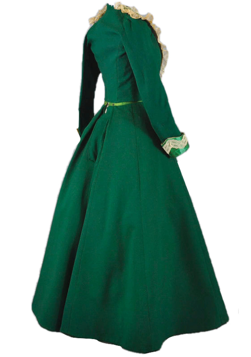 Antique Victorian Green Belle Epoque Promenade Dress - New! Coutura Vintage Antique Victorian Green Belle Epoque Promenade Dress - New! Coutura Vintage