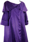 Luxurious 1950s Purple Silk Satin Opera Coat- New!