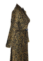 Fabulous 1970s Wild Cat Jersey Print Dress- New!