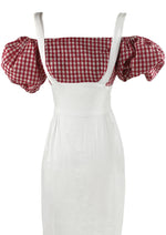 Late 1950s to Early 1960s Red & White Wiggle Dress - NEW!