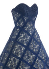 Stunning 1950s Blue Lace Cocktail Dress - New! (RESERVED)
