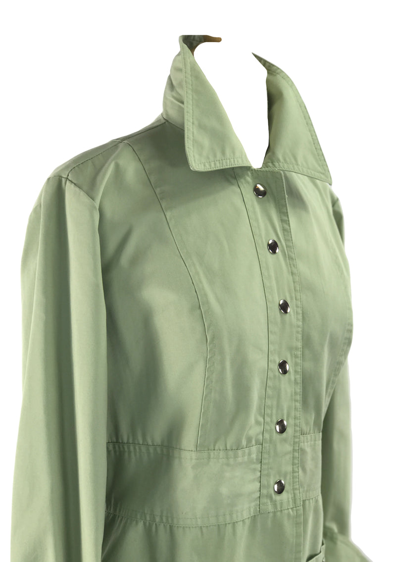 Vintage 1970s Celery Green Lightweight Coat - New!